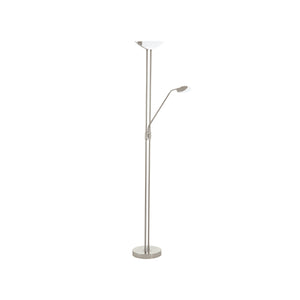 Eglo EU Baya LED Satin Nickel Steel LED Floor Lamp With Reading Light