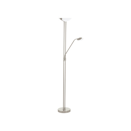 Eglo EU Baya LED Satin Nickel Steel LED Floor Lamp With Reading Light