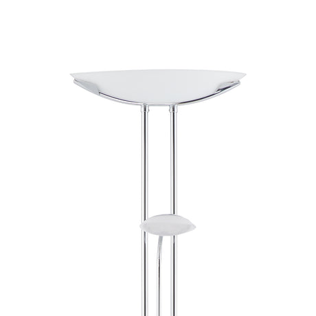 Eglo EU Baya LED Chrome Steel LED Floor Lamp With Reading Light