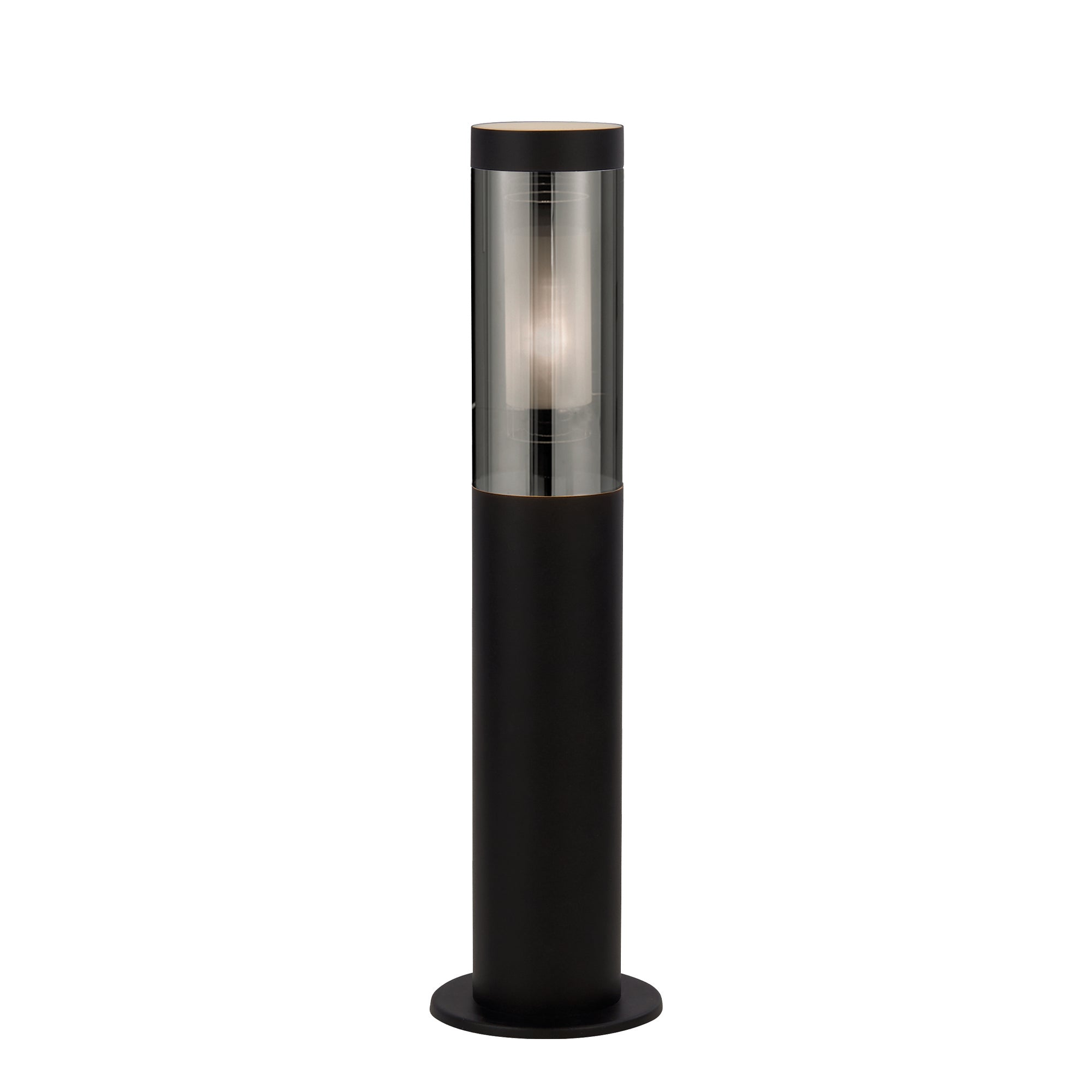 Batton Outdoor Post - Black Metal & Smoked Polycarbonate