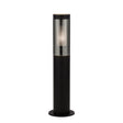 Batton Outdoor Post - Black Metal & Smoked Polycarbonate