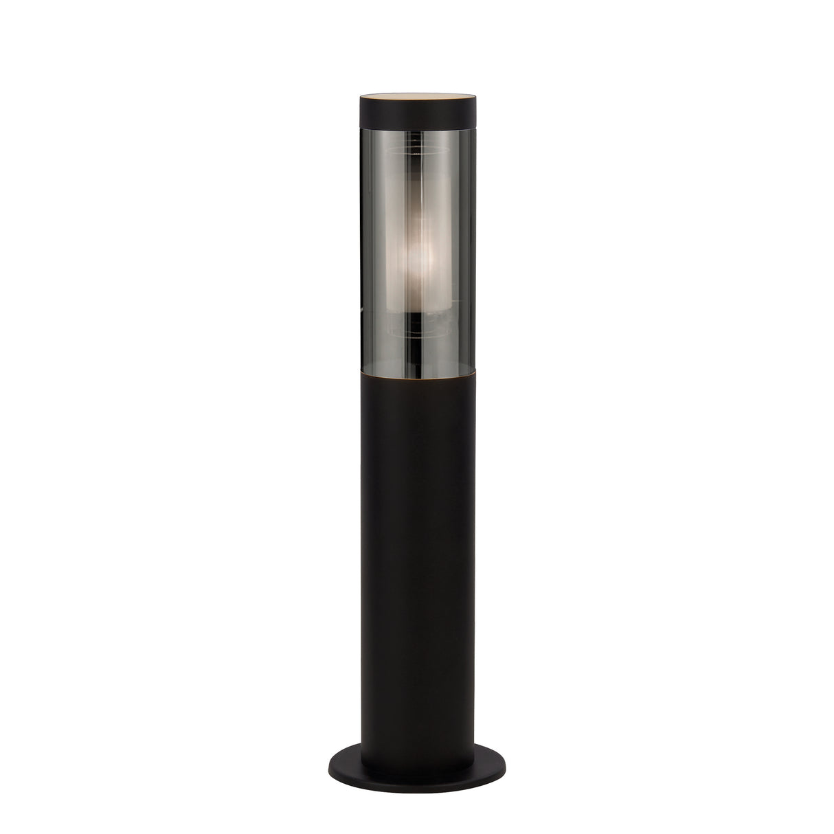 Batton Outdoor Post - Black Metal & Smoked Polycarbonate