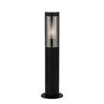 Batton Outdoor Post - Black Metal & Smoked Polycarbonate