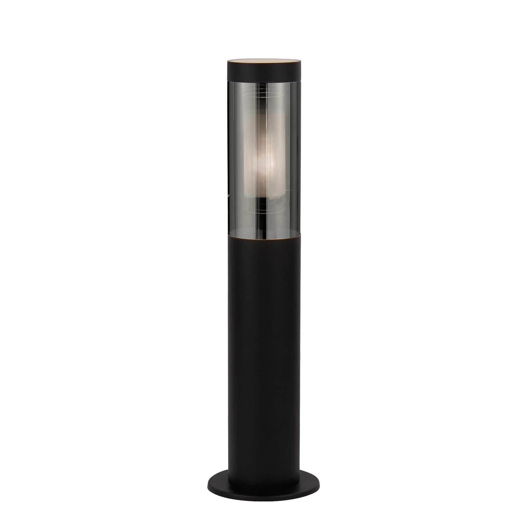 Batton Outdoor Post - Black Metal & Smoked Polycarbonate