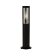 Batton Outdoor Post - Black Metal & Smoked Polycarbonate