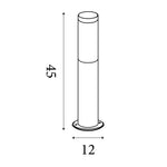 Searchlight Electric Batton Outdoor Post - Black Metal & Smoked Polycarbonate 93901-450BK