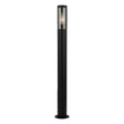 Batton Outdoor Post - Black Metal & Smoked Polycarbonate
