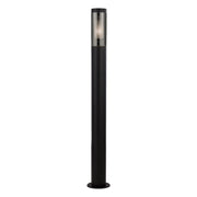 Batton Outdoor Post - Black Metal & Smoked Polycarbonate