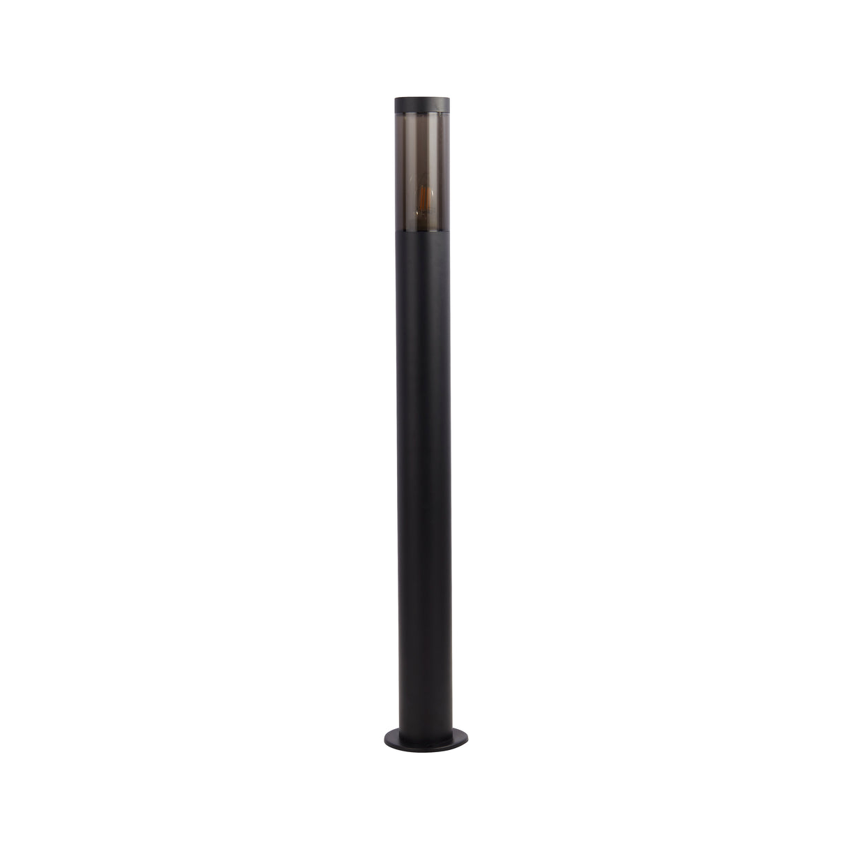Searchlight Electric Batton Outdoor Post - Black Metal & Smoked Polycarbonate 93901-900BK