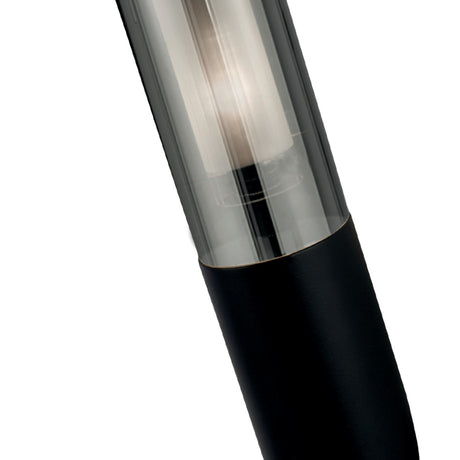 Searchlight Electric Batton Outdoor Wall Light-Black Metal & Smoked Polycarbonate 93901BK