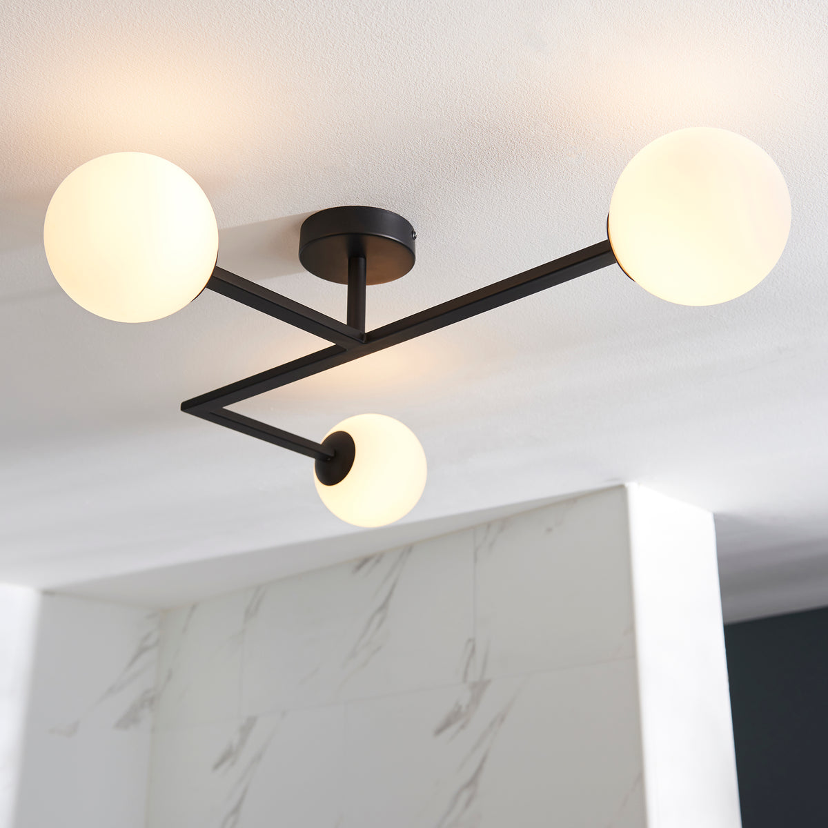 Endon Lighting Spa 93905 Spa 3lt semi Flush Light Fitting