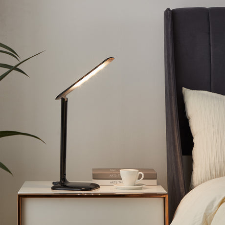 Eglo EU Caupo LED Plastic & Steel Black Table Lamp