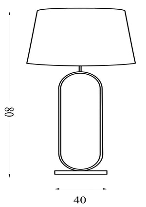 Searchlight Electric Modish Table Lamp - Matt Black Metal With Natural Shade 94101NA