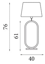 Searchlight Electric Modish Table Lamp - Bronze Metal with White Shade 94102WH
