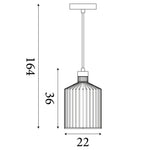 Searchlight Electric Bird Cage  Pendant  - Black & Satin Brass Metal 9413BK