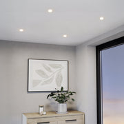 Eglo EU PENETO Recessed Ceiling Light – White Steel, Triple GU10 LED, Warm White, Indoor Downlight