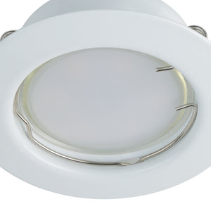 Eglo EU PENETO Recessed Ceiling Light – White Steel, Triple GU10 LED, Warm White, Indoor Downlight