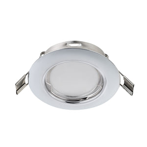 Eglo EU PENETO Recessed Ceiling Light – Chrome Steel, Triple GU10 LED, Warm White, Indoor Downlight
