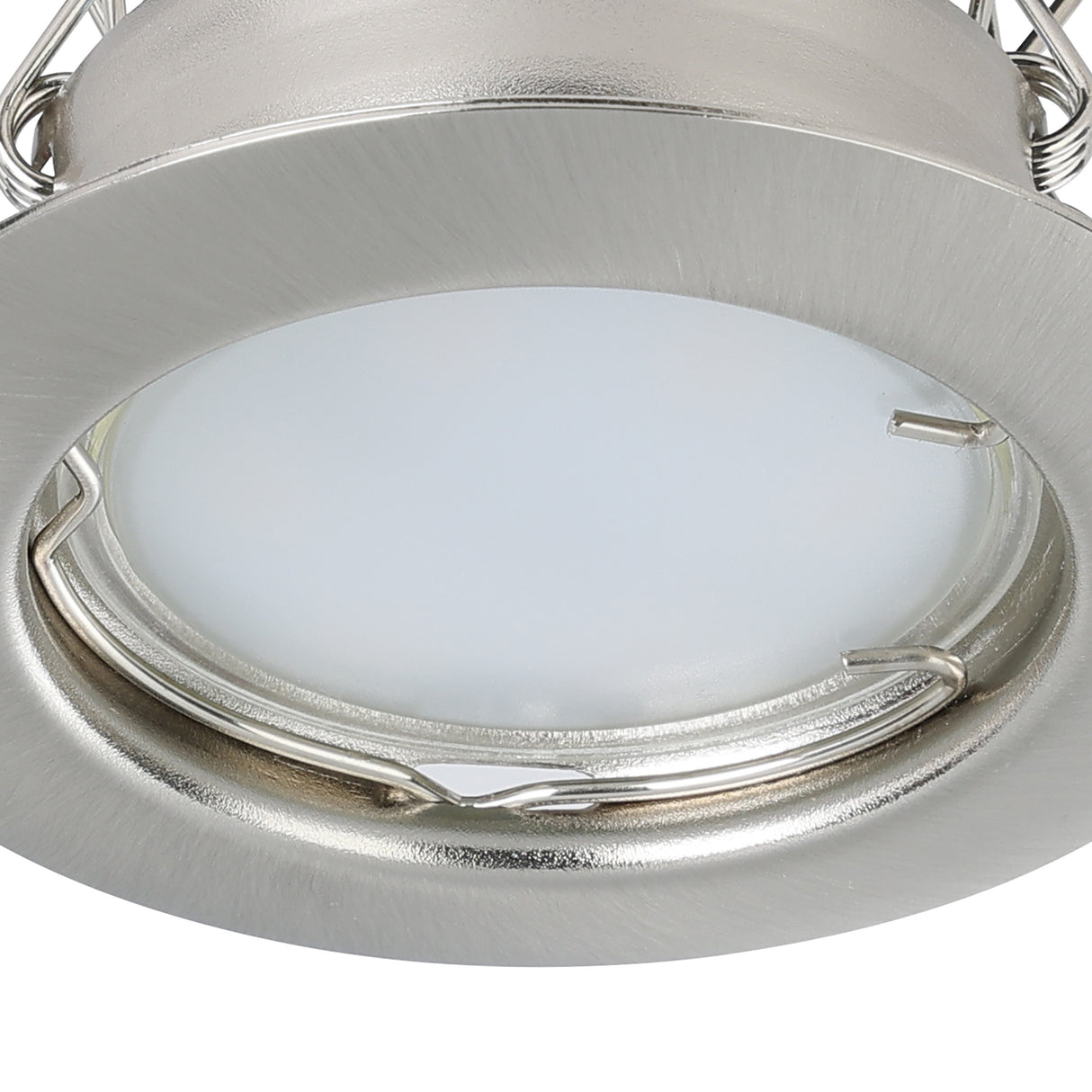 Eglo EU PENETO Recessed Ceiling Light – Satin Nickel Steel, Triple GU10 LED, Warm White, Indoor Downlight