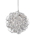 Scribble 6Lt LED Pendant - Chrome Diamond Cut Metal