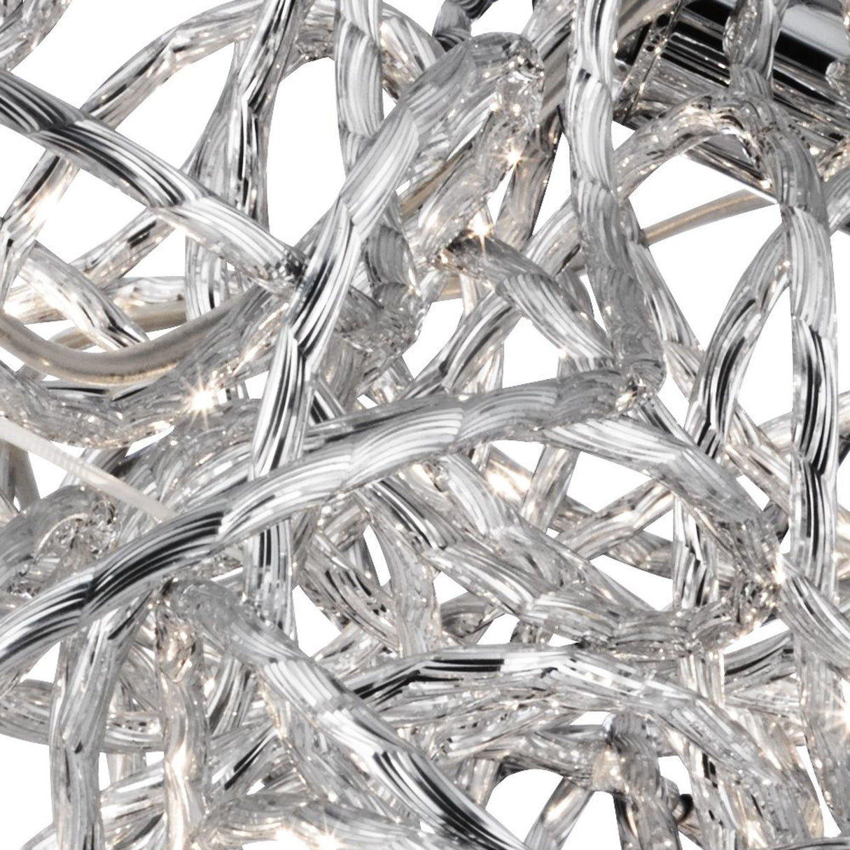 Searchlight Electric Scribble 6Lt LED Pendant - Chrome Diamond Cut Metal 9432