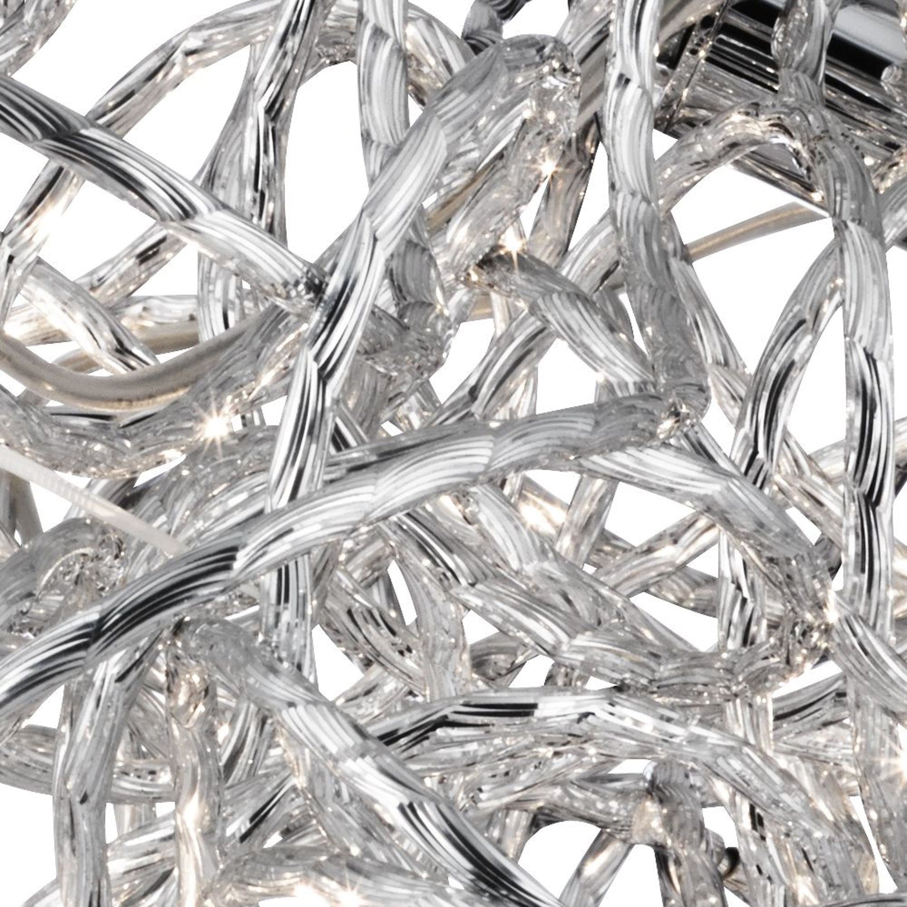 Searchlight Electric Scribble 6Lt LED Pendant - Chrome Diamond Cut Metal 9432