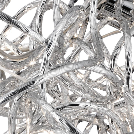 Searchlight Electric Scribble 6Lt LED Pendant - Chrome Diamond Cut Metal 9432