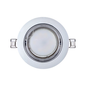 Eglo EU PENETO Recessed Ceiling Light – Chrome Steel, Triple GU10 LED, High Output Warm White Downlight
