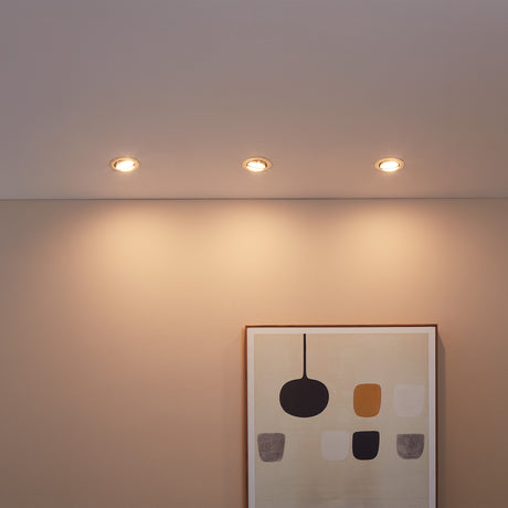 Eglo EU PENETO Recessed Ceiling Light – Satin Nickel Steel, Triple GU10 LED, High Output Warm White Downlight