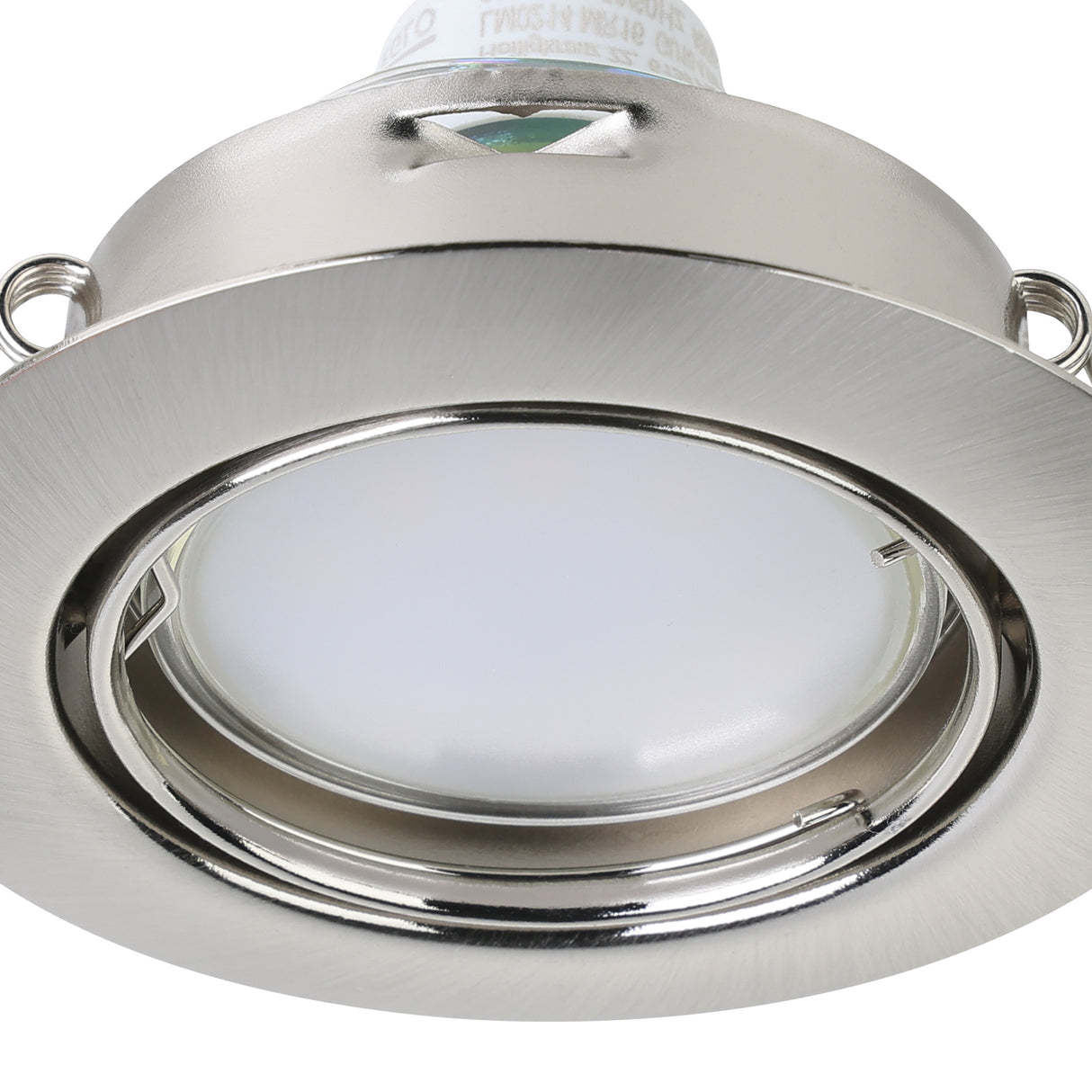Eglo EU PENETO Recessed Ceiling Light – Satin Nickel Steel, Triple GU10 LED, High Output Warm White Downlight
