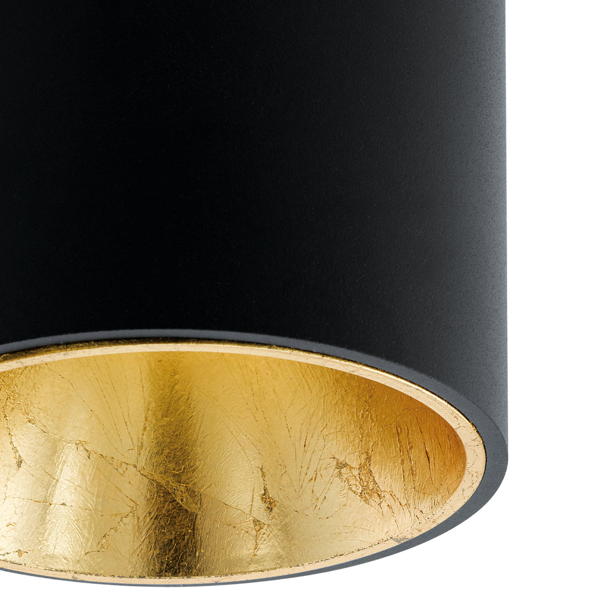 Eglo EU POLASSO Ceiling Light – Black & Gold, Integrated LED, Warm White, Compact Indoor Ceiling Lighting