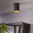 Eglo EU POLASSO Ceiling Light – Black & Gold, Integrated LED, Warm White, Compact Indoor Ceiling Lighting
