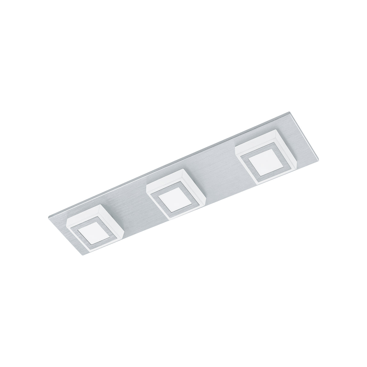 Eglo EU Masiano Aluminium & Plastic Silver LED 3-Light Ceiling Light