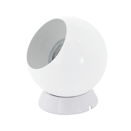 Eglo EU PETTO?1 Table Light – White Steel, GU10 LED, Warm White, Compact Indoor Table Lamp