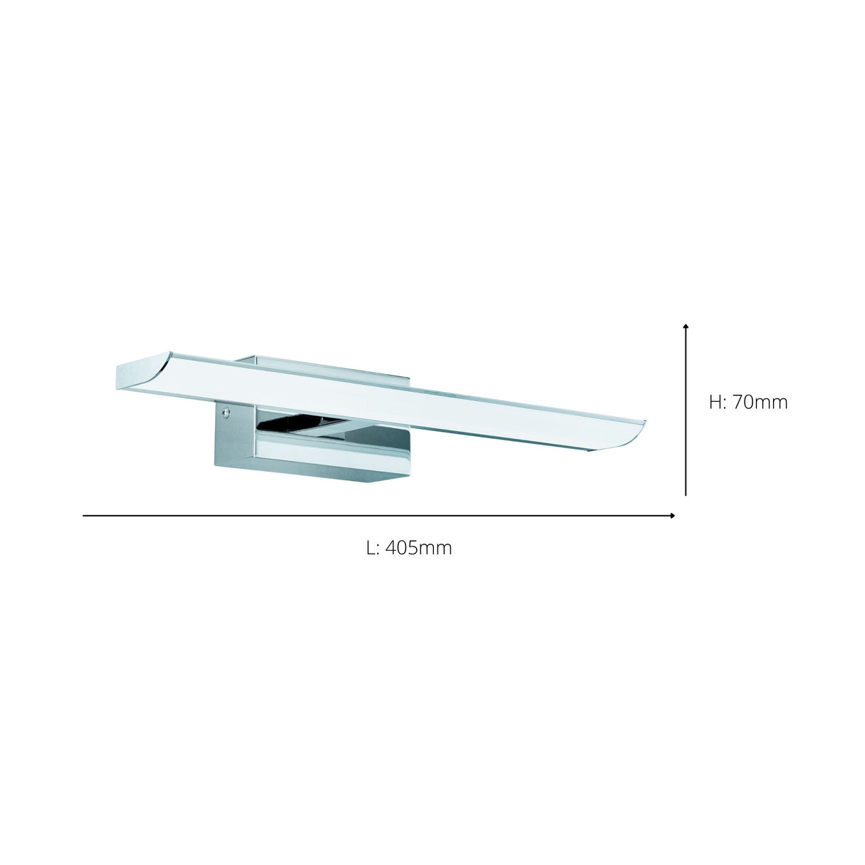 Eglo EU TABIANO LED Mirror Light – Chrome Bathroom Light, Cool White, Integrated LED, 600?lm