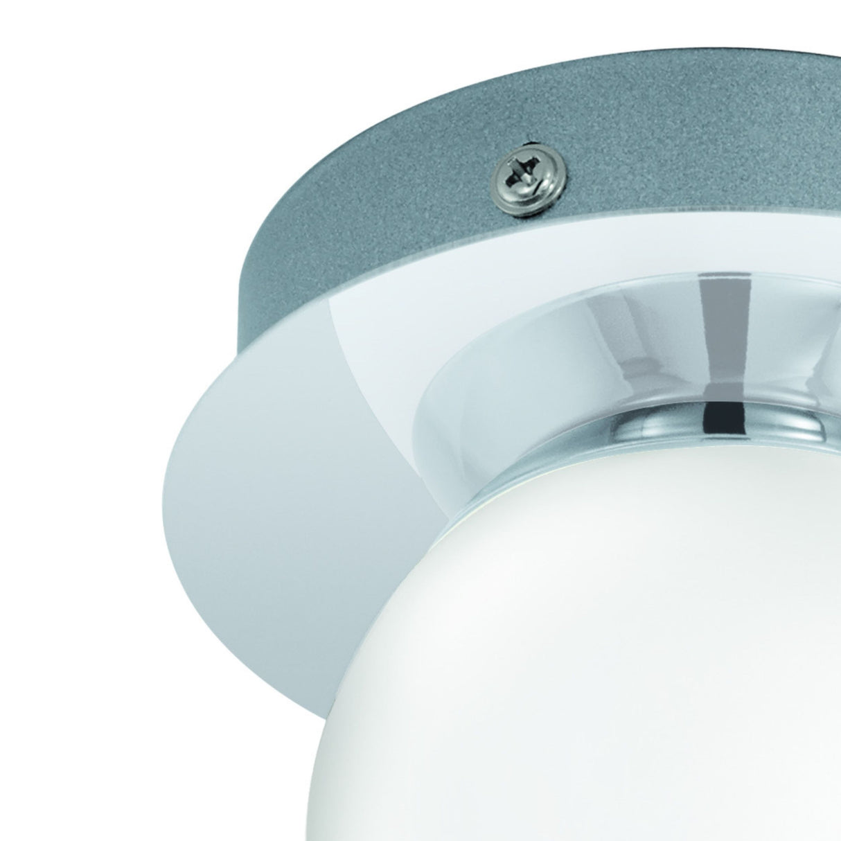 Eglo EU MOSIANO Wall & Ceiling Light – Chrome, Opal Glass, LED, Warm White, IP44 Bathroom Lighting