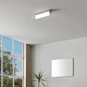 Eglo EU Gita 2 Chrome Metal & Plastic LED Bathroom Wall Light, 35cm