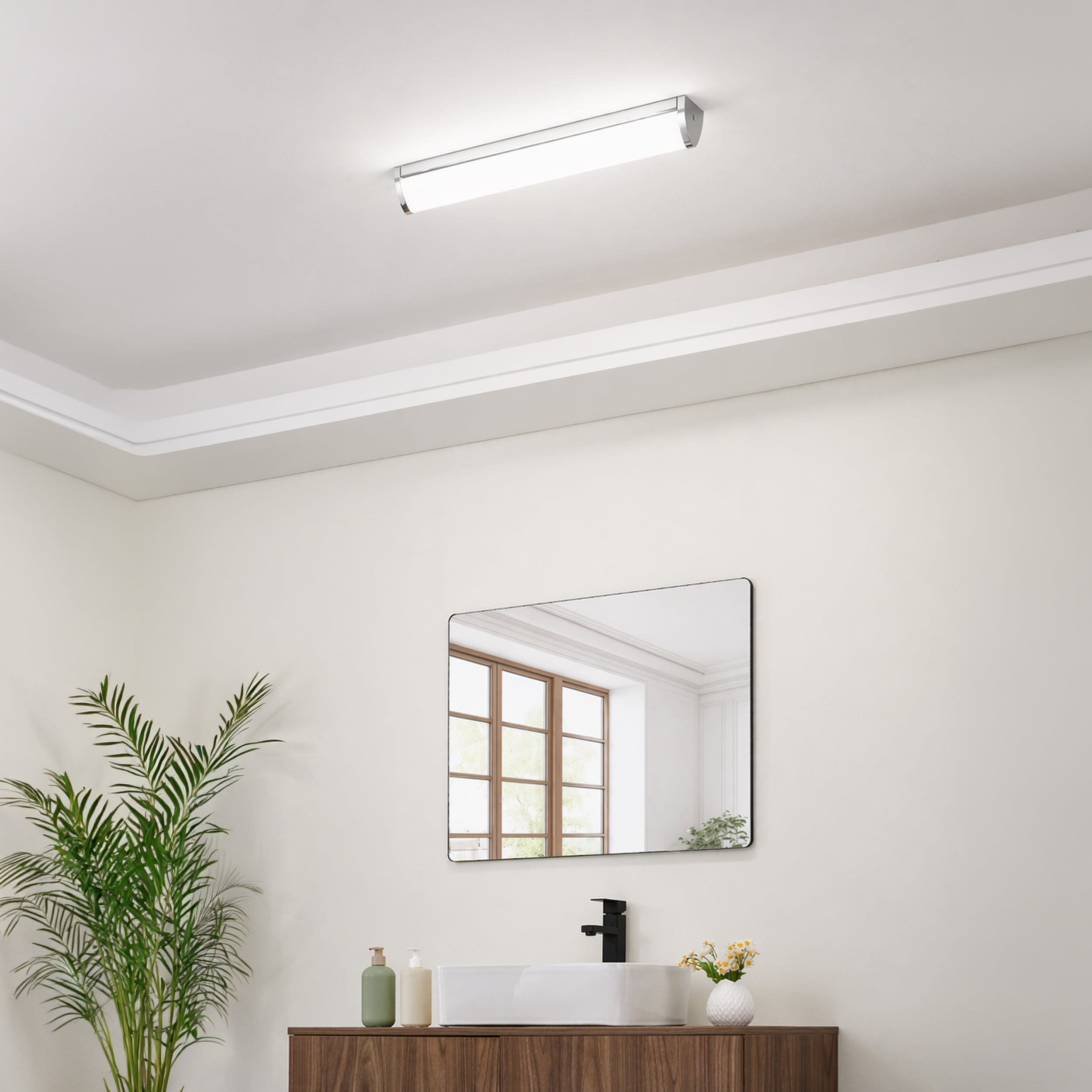 Eglo EU Turcona Steel & Aluminum White LED Ceiling Light, Square product image - Endon Lighting from First Light Direct with great prices and fast UK delivery