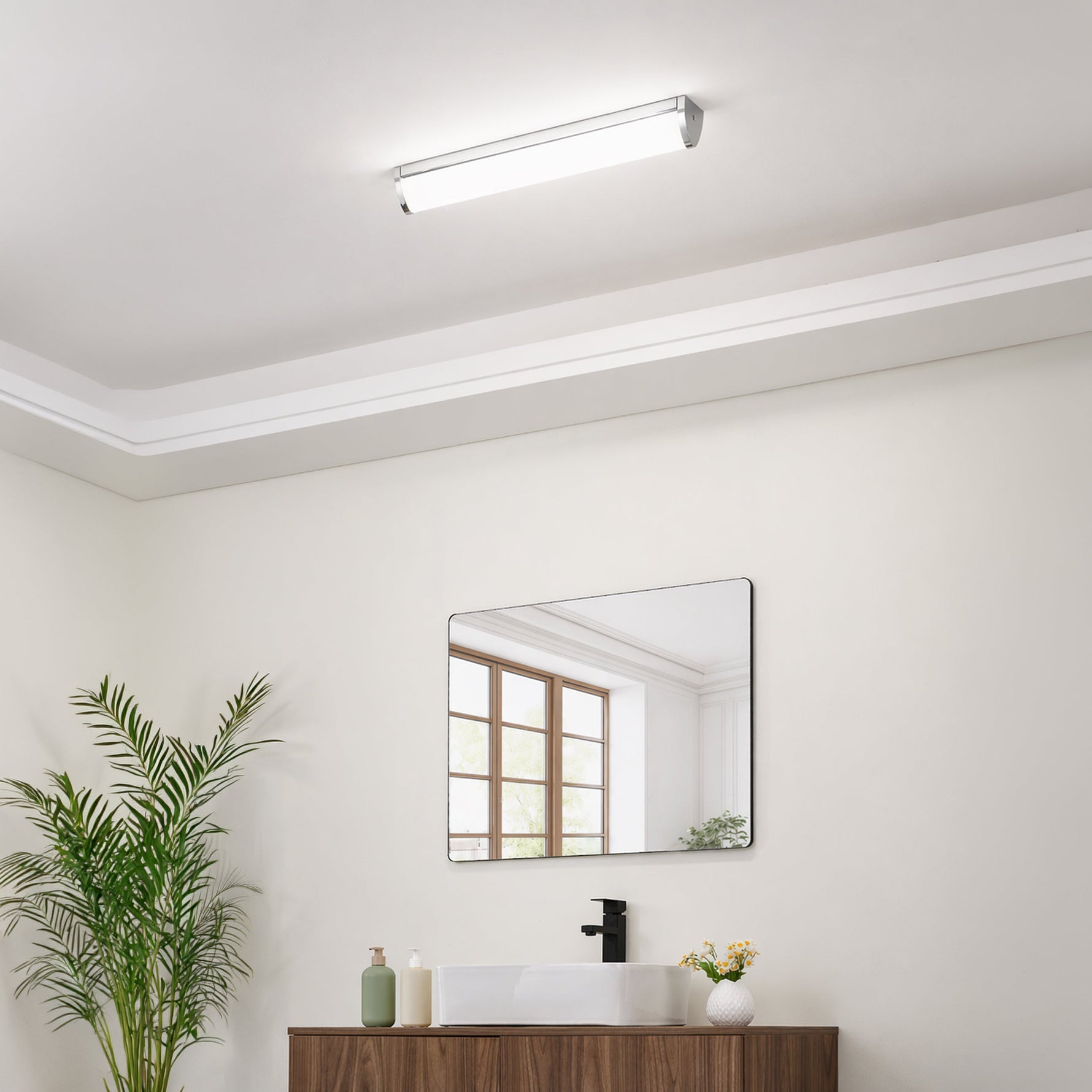 Eglo EU Turcona Steel & Aluminum White LED Ceiling Light, Square product image - Endon Lighting from First Light Direct with great prices and fast UK delivery