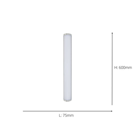 Eglo EU GITA 2 LED Bathroom Wall & Ceiling Light – 600mm Chrome, IP44, 1900lm Cool White