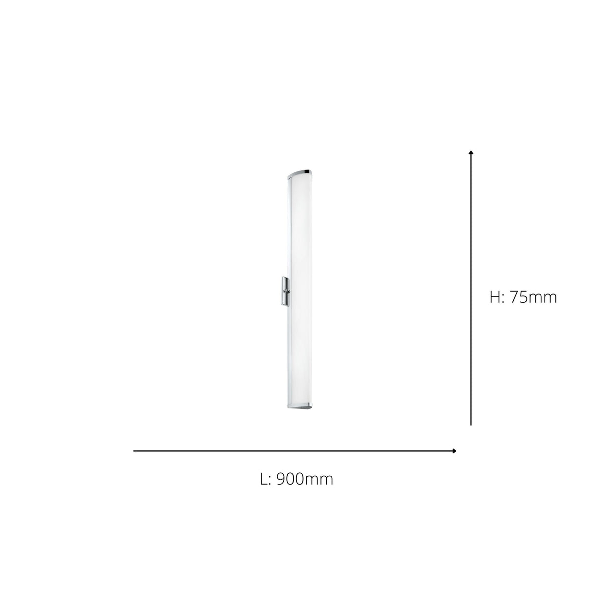 Eglo EU Gita 2 Chrome Metal & Plastic LED Wall Light