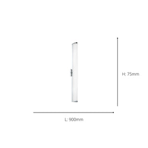 Eglo EU Gita 2 Chrome Metal & Plastic LED Wall Light