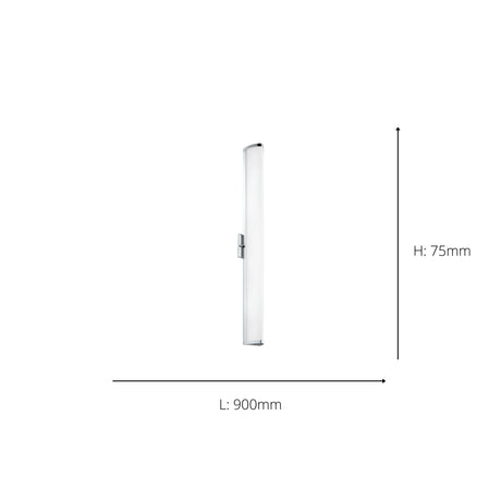 Eglo EU Gita 2 Chrome Metal & Plastic LED Wall Light
