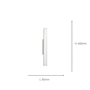 Eglo EU Calnova Satin Nickel & Glass Bathroom Wall Light