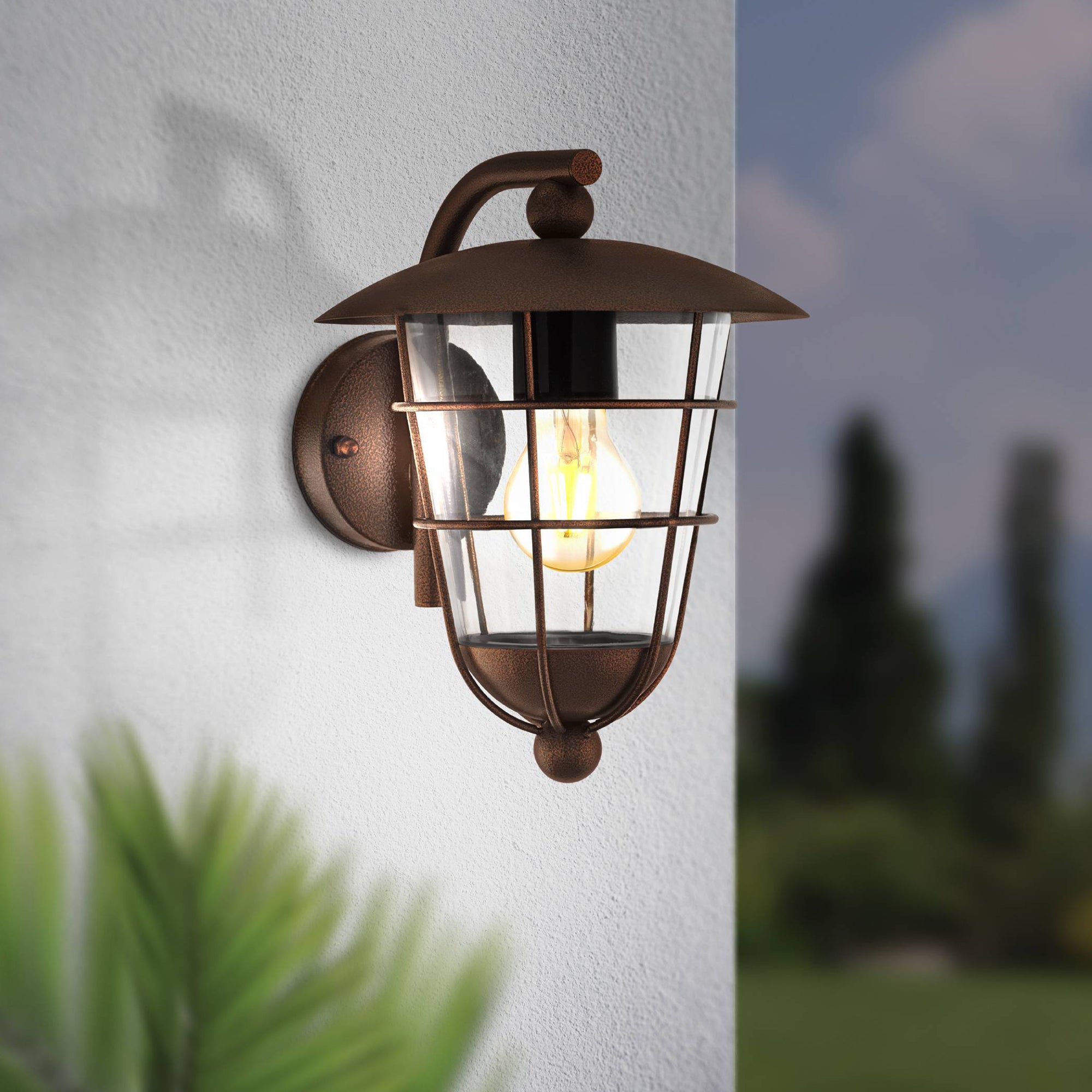 Eglo EU SABINAR Pendant Light – Brown Wood & Brushed Silver Steel, E27, Indoor Lighting