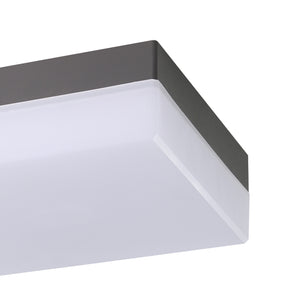 Eglo EU SONELLA Outdoor LED Wall / Ceiling Light – Anthracite Plastic, Warm White, Indoor & Outdoor Lighting