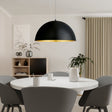 Eglo EU Gaetano 1 Black & Gold Steel Dome Pendant Light, 53cm