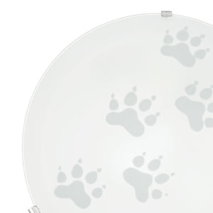 Eglo EU Mars White Steel/Satin Glass Animal Motif Ceiling Light