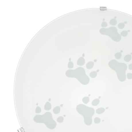 Eglo EU Mars White Steel/Satin Glass Animal Motif Ceiling Light