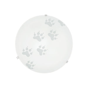 Eglo EU Mars White Steel/Satin Glass Animal Motif Ceiling Light